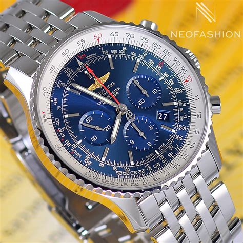 breitling navitimer 46mm blue.